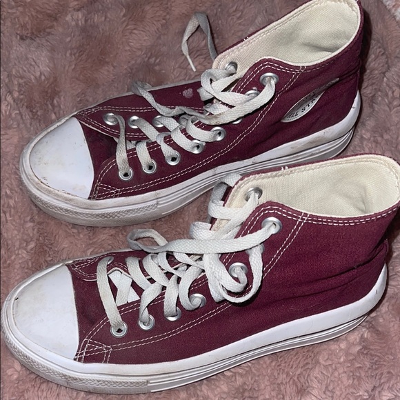 Converse Maroon High-Top Sneakers - Picture 1 of 4